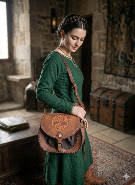 Sac Yggdrasil en Cuir  Entièrement Doublé