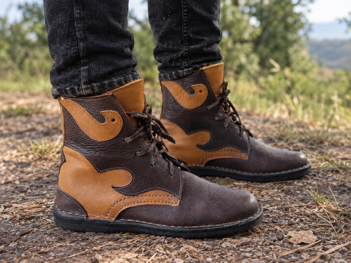 Bottines Artisanales Bicolores Unisexe